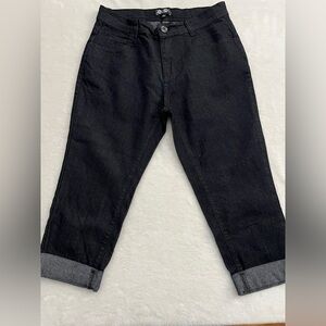 Hype Black Five Pocket Capri Jeans, Size 11